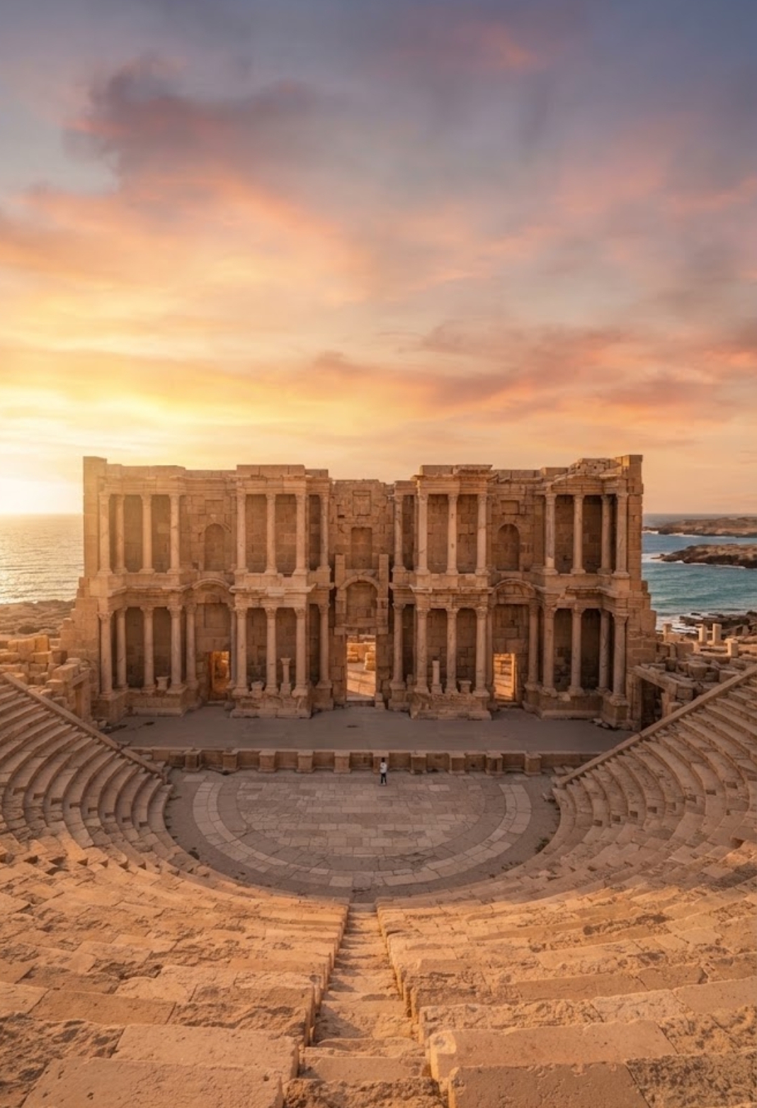 الآثار الرومانية في لبدة الكبرى بليبيا